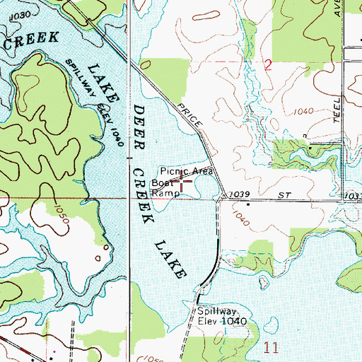 Topographic Map of Deer Creek Park, OH