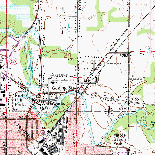 Topographic Map of Williamsport, OH