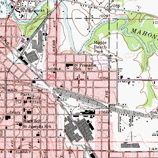 Topographic Map of Saint Lukes African Methodist Episcopal Church, OH