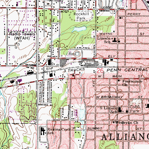 Topographic Map of Kingdom Hall of Jehovahs Witnesses, OH