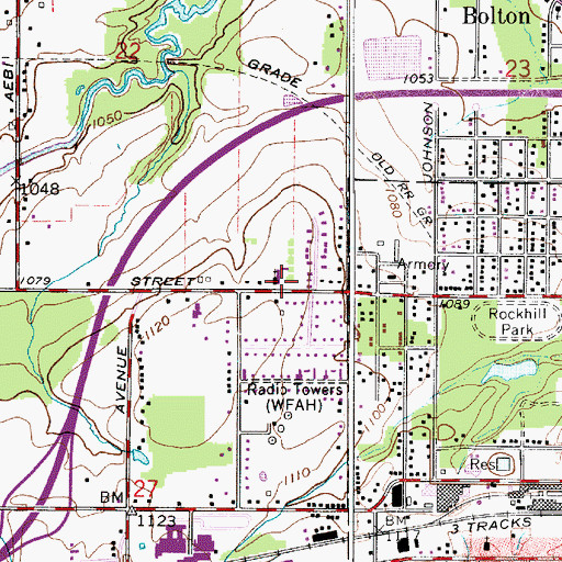 Topographic Map of Alliance Baptist Temple, OH