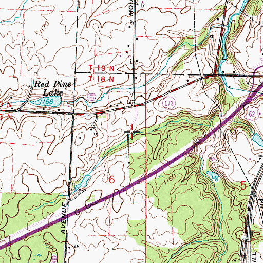 Topographic Map of Camp Rodman, OH