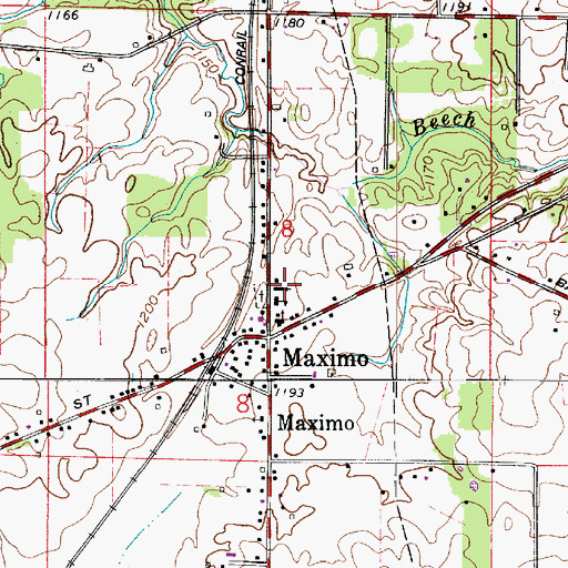 Topographic Map of Saint Josephs Catholic Church, OH