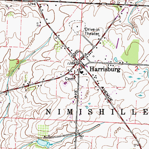 Topographic Map of Sacred Heart of Mary Catholic Church, OH