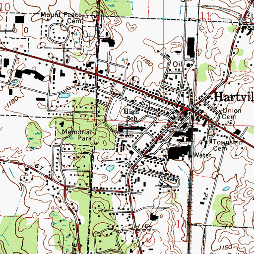 Topographic Map of Lake Middle School, OH