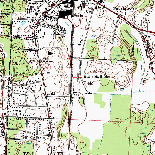 Topographic Map of Stan Balliett Field, OH