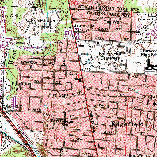 Topographic Map of Christian Tabernacle, OH