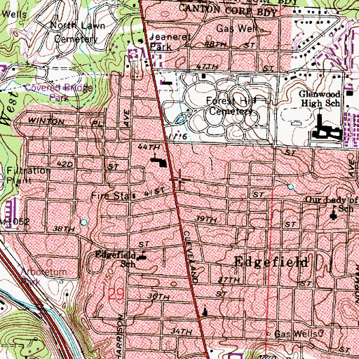 Topographic Map of Good Shepherd Lutheran Church, OH