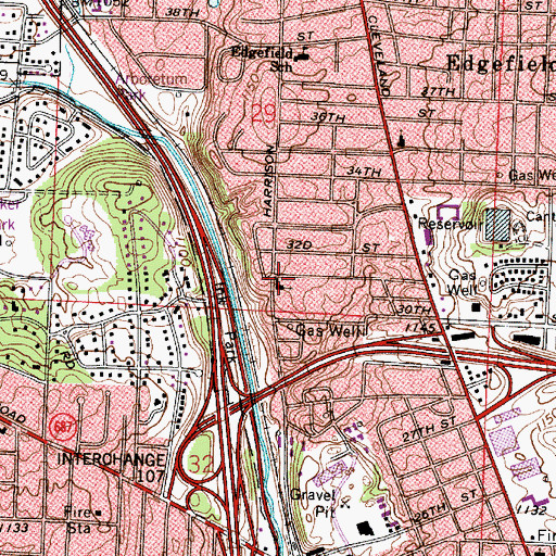 Topographic Map of First Friends Church, OH