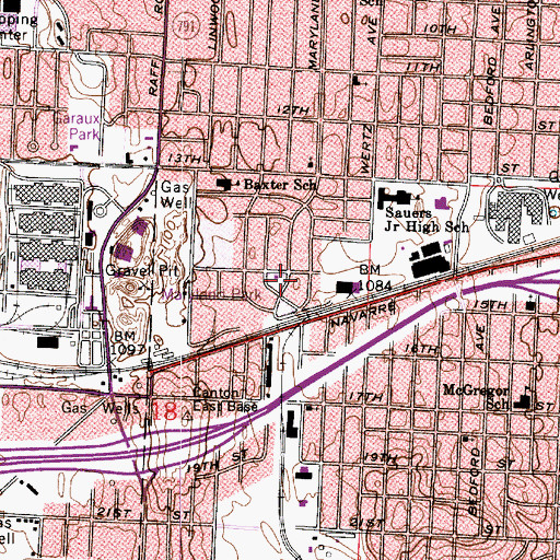 Topographic Map of Maryland Park, OH