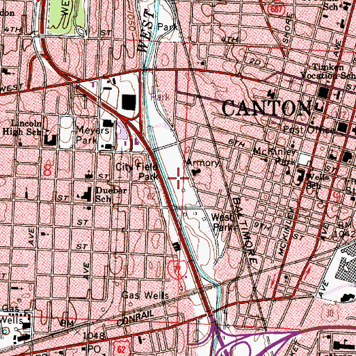 Topographic Map of City Field Park, OH