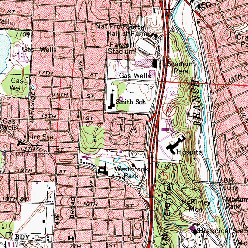 Topographic Map of Edmeyer Park, OH
