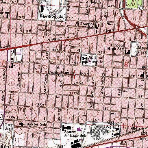 Topographic Map of Berean Christadelphians Church, OH