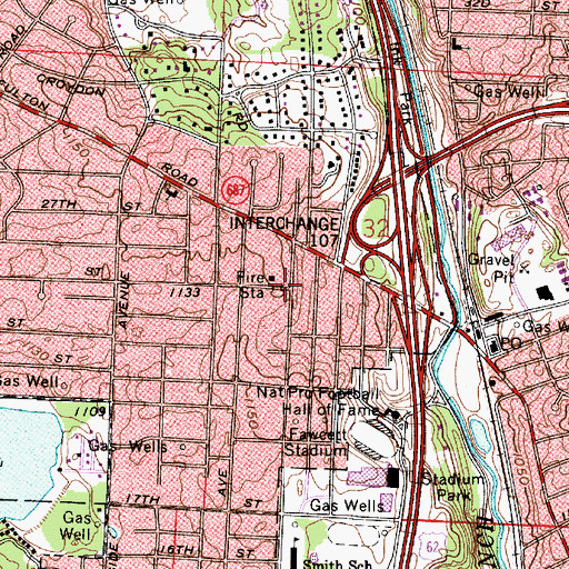 Topographic Map of Fulton Heights, OH