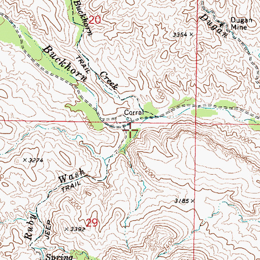 Topographic Map of Ruby Wash, AZ