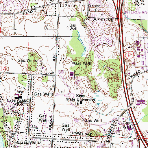 Topographic Map of Stark Technical College, OH