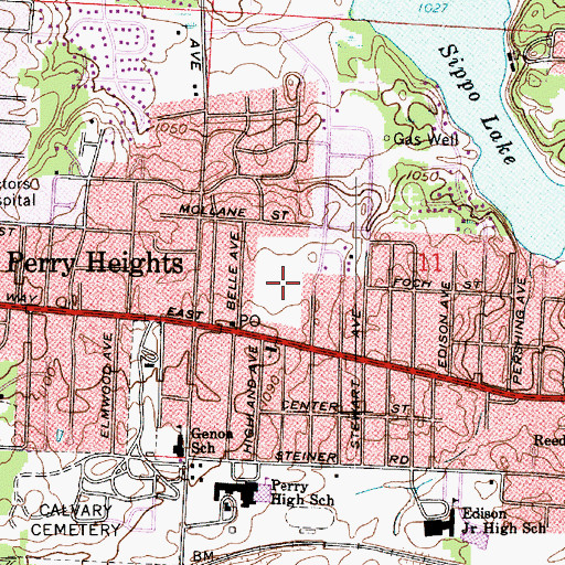 Topographic Map of Westland Park, OH