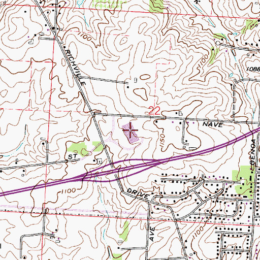 Topographic Map of R G Droge Career Education Center, OH