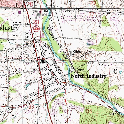 Topographic Map of Congress Furnace (historical), OH