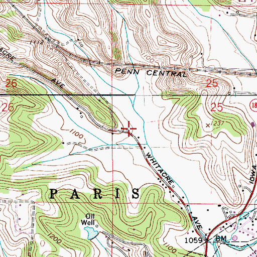 Topographic Map of Hostetter School (historical), OH