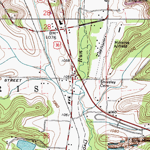 Topographic Map of Valley School (historical), OH
