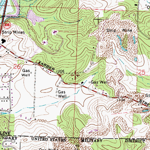 Topographic Map of Pleasant Hill School (historical), OH