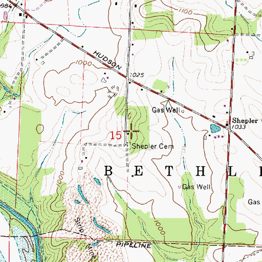 Topographic Map of Mount Hope School (historical), OH