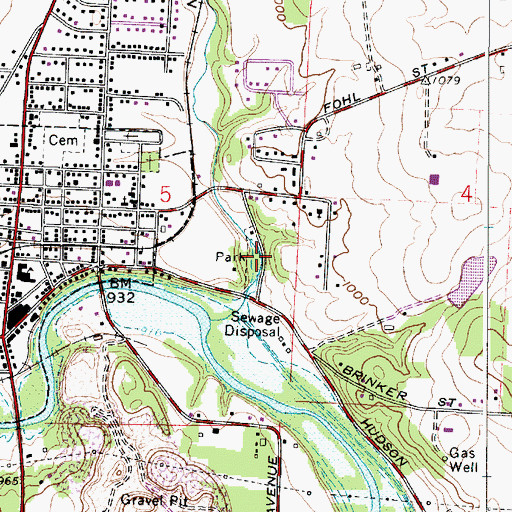 Topographic Map of Navarre-Bethlehem Park, OH