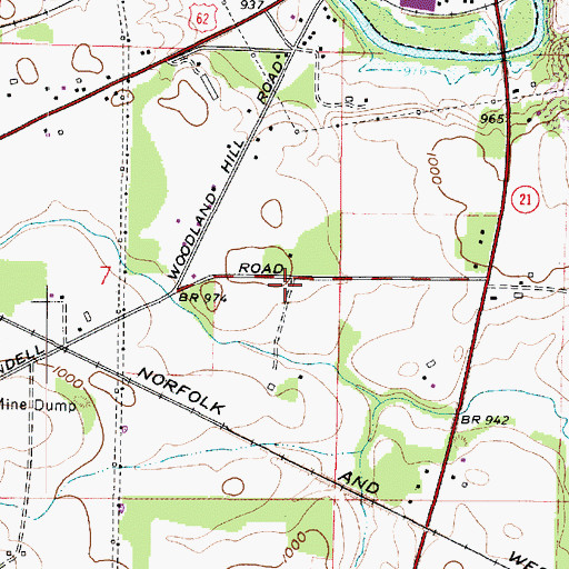 Topographic Map of Oak Grove School (historical), OH