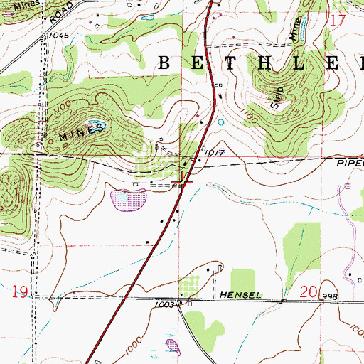 Topographic Map of Pleasant Grove School (historical), OH