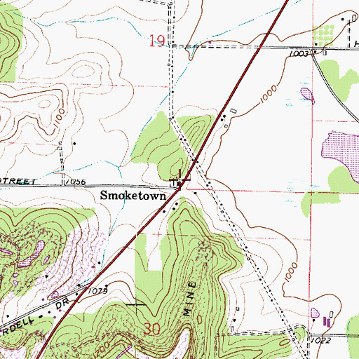 Topographic Map of Saint Paul United Church of Christ, OH