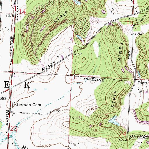 Topographic Map of Swan School (historical), OH