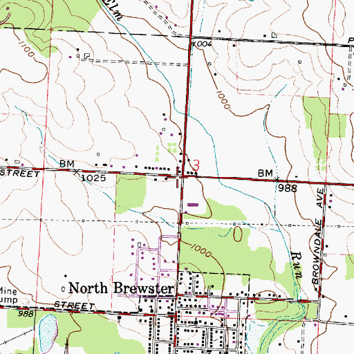 Topographic Map of Goat Hill School (historical), OH
