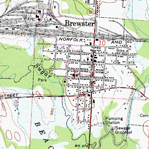 Topographic Map of Brewster Elementary School, OH