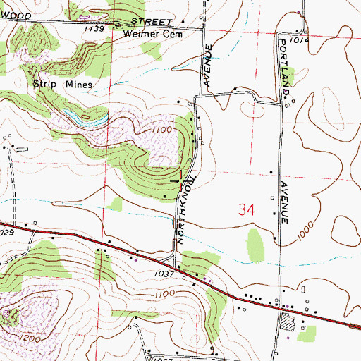 Topographic Map of Weimer School (historical), OH