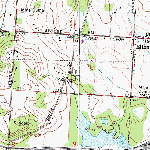 Topographic Map of McFarren School (historical), OH
