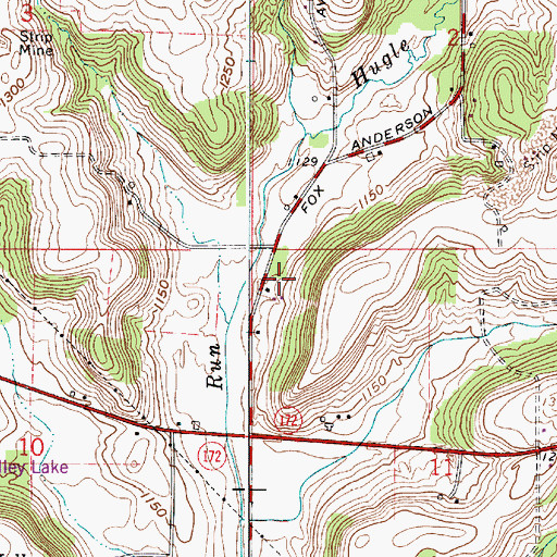 Topographic Map of Baker School (historical), OH