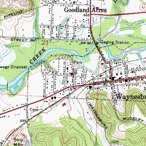 Topographic Map of Saint Paul Lutheran Church, OH