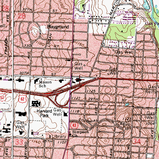 Topographic Map of Tip-Top Mart Shopping Center, OH