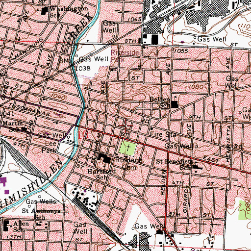 Topographic Map of Bethel Christian Methodist Episcopal Church, OH