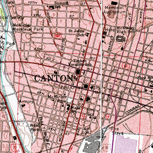 Topographic Map of Christ Presbyterian Church, OH