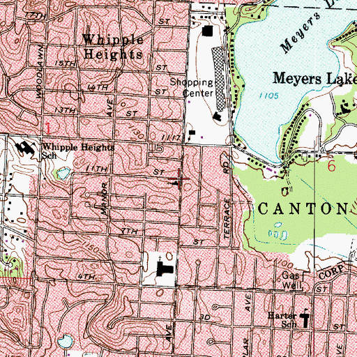 Topographic Map of Zion United Methodist Church, OH