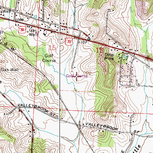 Topographic Map of Clearview Golf Course, OH