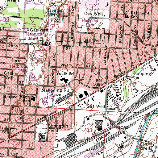 Topographic Map of McKinley Wesleyan Methodist Church, OH