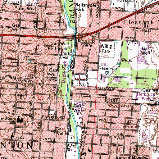 Topographic Map of Bors Field, OH