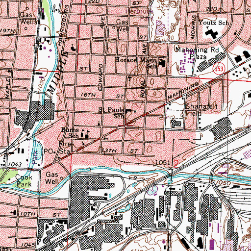 Topographic Map of Crystal Park, OH