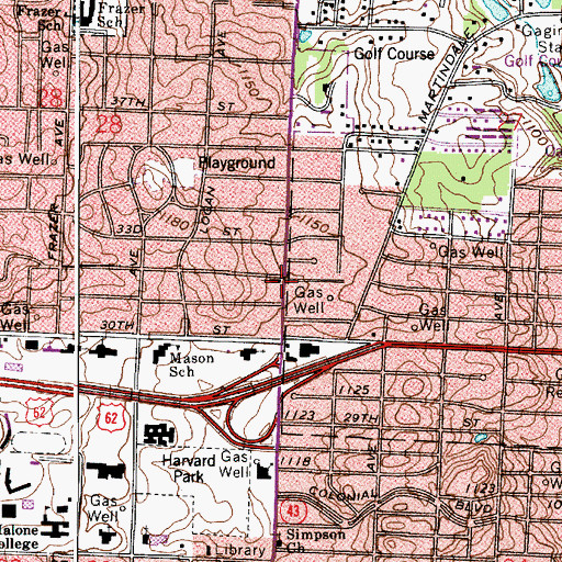 Topographic Map of Market Heights United Church of Christ, OH