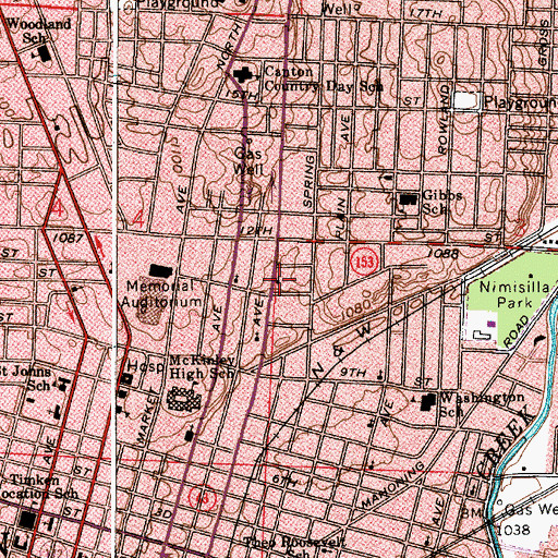 Topographic Map of Saint George Syrian Orthodox Church, OH
