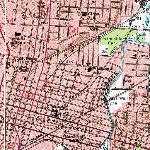 Topographic Map of Saint Nicholas Ukrainian Catholic Church, OH