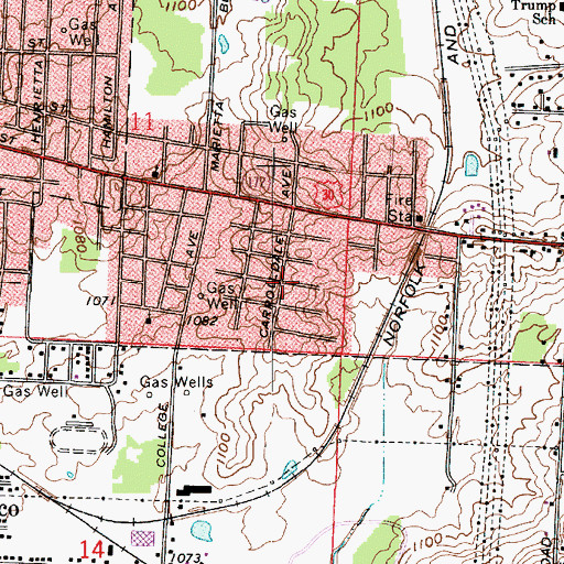 Topographic Map of Clear View Heights, OH